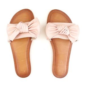 Pink Bow Slides Size 7